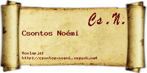 Csontos Noémi névjegykártya